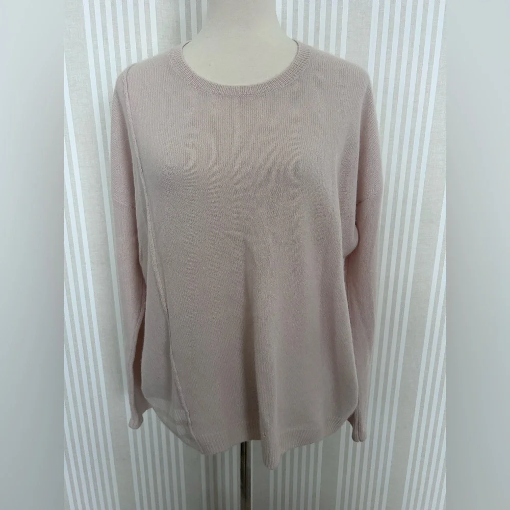 ATM 100% Cashmere Sweater Women’s Size Medium Blush Pink $485 Retail Oversized - Picture 1 of 8
